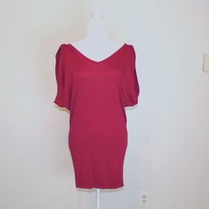 Red TOPIN Mini Sweater Dress, size SMALL